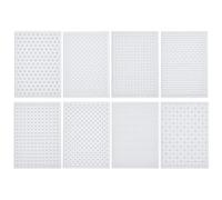 WEBEEDY 8 Pcs Sashiko Embroidery Pattern Stabilizers Set for Sewing,Water Soluble Embroidery TemplatesTransfer Stencils,Sashiko Template Stick and Stitch Embroidery Paper for Hand Sewing Quilting