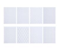WEBEEDY 8 Pcs Sashiko Visible Mending Pattern Removable Mending Transfers Washable Sashiko Templates Stick and Stitch Japanese Embroidery Pattern for Hand Sewing Quilting Clothing Jeans Repair