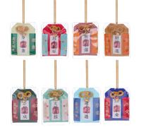 WEBEEDY 8 Styles Japanese Omamori Amulets Handmade Blessing Lucky Charm Amulet Good Luck Hanging Sachets Protection Charm for Car Purse Bag Travel Home Decor Christmas Birthday Gift(Assorted Color)