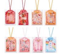 WEBEEDY 8 Styles Japanese Omamori Amulets Handmade Good Luck Charm Japanese Hanging Fortune Bag for Blessing Love/Wealth/Success for Car Bag Travel Home Decor Luck Gifts for Women Men(Assorted Color)