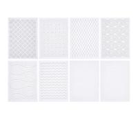 WEBEEDY 8 Styles Sashiko Embroidery Geometric Sewing Pattern Stabilizers Water Soluble Stick & Stitch Embroider Paper Japanese Sashiko Stencil Template for Hand Sewing Quilting Clothing Jeans Repair