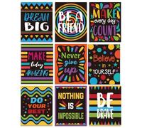 WEBEEDY 9 Pcs Motivational Posters Believe in Yourself Inspiring Canvas Wall Art Decor Boho Aesthetic Prints for Wall Decor Unframed, 20x25cm Wall Art for Living Room Bedroom Office Library Decor