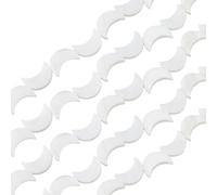 WEBEEDY About 64 Pcs Natural Shell Moon Beads White Crescent Moon Shell Beads Charms for DIY Jewelry Making Necklace Bracelets Earring Handmade Craft Holiday Birthday Gift, 9x13 mm