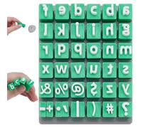 WEBEEDY Alphabet Stamps for Clay Pottery 36 Pcs Polymer Clay Stamps Lowercase Alphabet Symbols Stamper Cutter Molds Set, Fondant Embosser Letter Stamp for Ceramic Art DIY Cookie Potters Tools