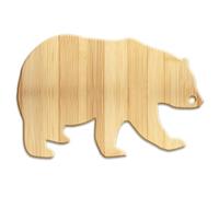 WEBEEDY Bear Shaped Bamboo Wood Cutting Board Kitchen Decor, Animal Wooden Decorative Serving Tray Charcuterie Chopping Board for Cheese, Fruit, Birthday Christmas Housewarming Gift,34x23x1.5 cm
