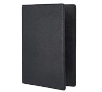 WEBEEDY Black PU Leather A5 Journal Cover 23x33.5cm Refillable Notebook Cover Vintage Cross-Hatch Design for Travel Writing Journaling Note Taking and Office Use Back to School Birthday Gift