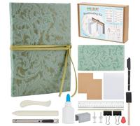 WEBEEDY Bookbinding Kit Complete Book Making Kit DIY Journal Set Vintage Writing Journal Notebook Journal Kit for Work,Note Taking,Travel, Business,Personal Diary,15X21(A5) cm