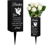 WEBEEDY Brother Memorial Grave Vase with Spike, 1pc, Forever in My Heart