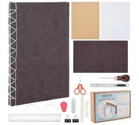WEBEEDY Complete DIY Complete Bookbinding Kit for Beginners,Bookbinding Starter Kit with Video Tutorials,Thread,Needles,Paper,Paper Folding Tool for Book Making Repair Supplies Gift,15X21cm(A5)