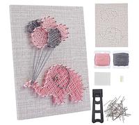WEBEEDY DIY 3D String Art Kit for Adults Beginners, Elephant Craft Kit, Include All Necessary Accessories and Frame, Home Wall Decorations Christmas Unique Gift