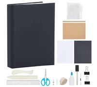 WEBEEDY DIY Bookbinding Kit Bookbinding Supplies Set with Tools for DIY Bookbinding Crafts Small Size Book Making Kit Complete Cased in Hardcover Journal Craft Kit for Adults, Back to School Supplies