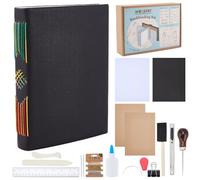 WEBEEDY DIY Bookbinding Kit for Adults Beginners Complete DIY Craft Book Making Kit with Leather Book Cover, A4 Paper, Bone Floders, Bookbinding Tools for Notebook Writing Journal Diary Business (A5)