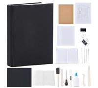 WEBEEDY DIY Bookbinding Kit Hardcover Coptic Stitch Book Binding Kit for Beginners, Complete Bookbinding Starter Kit with Instruction, Thread, Needles, Papers for Book Arts Bookish Gift
