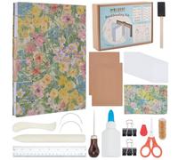 WEBEEDY DIY Complete Bookbinding Kit for Adults Beginners,Coptic Journal Book Making Kit Bookbinding Supplies with Thread,Sewing Needles,Paper,Bone Folders for Paper Crafts Gift,15X21cm(A5)