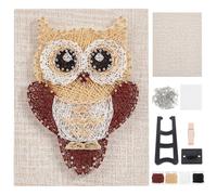 WEBEEDY DIY Cute Owl String Art Kit for Adults Beginners Graduation Decor 3D Animal String Art Crafts Kit,Skeletonized Arts Crafts Kit Include All Accessories and Frame,Home Wall Decor Graduation Gift