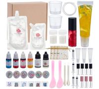 WEBEEDY DIY Lip Gloss Making Kit 46 Pcs Handmade Lip Gloss Set for Adults Beginner,Fun Lip Gloss Making Supplies Set to Make Your Own Lip Gloss for Women Birthday Holiday Unique Gifts