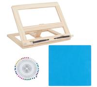 WEBEEDY DIY Macrame Board and Pins Kit Adjustable Wood Holder with Foam and Pins, Craft Macrames Supplies Knotting Positioning Tools for Adult Beginner Macrame Cord Braiding Bracelet Craft Accessories