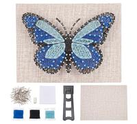 WEBEEDY DIY String Art Kit Blue Butterfly Craft Kit Creative Craft Kits forand Boys Adult Home Wall Table Decorations Christmas Gifts
