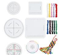 WEBEEDY DY Kumihimo Disks Kit for Bracelet Braiding, Square & Round