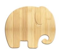 WEBEEDY Elephant Shaped Bamboo Wood Chopping Board Serving Charcuterie Board Kitchen Decor, Funny Cheese Platter Birthday Christmas Party Dinner Plates Decorative Wall Art Gift, 30x25.3 cm