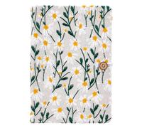 WEBEEDY Embroidered Floral Journal Cotton Fabric Notebook A5 Size 5.8 x 8.5Inch in Blank Lined Paper Journal for Women for Diary Writing Pretty Travel Journal Gift