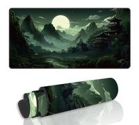 WEBEEDY Extended Gaming Mouse Pad Dark Fantasy Mountain Large Desk Pad Mousepad Non-Slip Rubber Base Computer Keyboard Mouse Mat with Stitched Edges for Work Home Office,80x40 cm