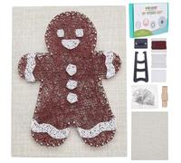 WEBEEDY Gingerbread Man String Art Kit Cute Christmas Theme String Making Kit Arts Crafts Kit with Instruction and All Supplies for Adults Beginners,Christmas Decor Gift Home Wall Decoration