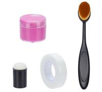 WEBEEDY Heat Erasable Cream for Pattern Transferring, 20g/can Pink Heat Erase Cream Sashiko Template Marker with Sponge, Brush & Tape for Fabric Marking Sashiko Stencil Pattern Transferring