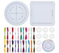 WEBEEDY Japanese Kumihimo Kit for Adults Beginners Bracelet Beaded Braid Set Include Square & Round Disk, Bobbins, Threads & Needles for DIY Jewelry Making Beading & Bracelets Weaving Supplies