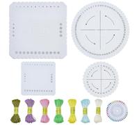 WEBEEDY Japanese Kumihimo Kit for Adults Beginners Bracelet Beaded Braid Set Include Square & Round Disk, Needles & Threads for Beginners DIY Jewelry Making Beading & Bracelets Weaving Supplies