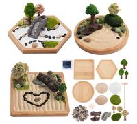 WEBEEDY Mini Japanese Zen Sand Garden Kit - Cute Home Office Decor with Meditation Accessories for Relaxation