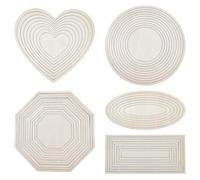 WEBEEDY Pottery Sl Wooden Concentric Geometric Figure Rail Set ab Building Cutting Guides Precision Pottery Shaping Tools for Accurate Ceramics Shaping and Modeling in Home Studio