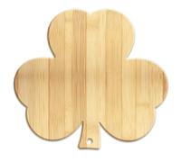 WEBEEDY Shamrock Bamboo Wood Choppin Board Kitchen Decor, Cheese & Charcuterie Serving Platter for Kitchen, Wood Cutting Board for Cheese, Fruit, Birthday Christmas Housewarming Gift, 34x31.6x1.5 cm