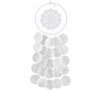 WEBEEDY Shell Dream Catchers Wind Chimes for Outside, Capiz Shell Decor Unique Dream Catcher with Natural Seashell Boho Summer Beach Wall Garden Hanging Decor Memorial Wind Chimes Gift, 52cm Length