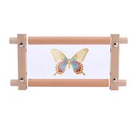 WEBEEDY Small Beech Wood Tapestry Embroidery Frame Scroll Frame for Hand Embroidery, Wooden Cross Stitch Frames Needlepoint Holder Stitching Frames for Quilting, 32x15 cm