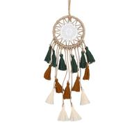 WEBEEDY Small Boho Dreamcatcher for Car Rearview Mirror Decor, Handmade Dream Catcher with Macrame Tassels Pendant for Wall Hanging, Car Charm, Bedroom, Garden Party Home Decor, 32.5 cm Length