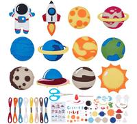 WEBEEDY Solar System Sewing Kit for Adults Beginner,Easy Felt Craft Sewing Kit Includes 12 Stuffed Planet Space and Instruction for Fun Craft Set DIY Felt Craft Supplies Arts & Crafts Projects Gift
