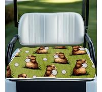WEBEEDY Summer Golf Cart Seat Covers,Cute Groundhog Golf Cart Seat Towel Blanket Microfiber Golf Cart Seat Cushions Golf Blanket Suits Most 2-Seat Golf Carts Golf Cart Accessories,130x78.5cm
