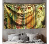 WEBEEDY Vintage Tapestry Wall Hanging Retro Lady Medieval Tapestry Wall Art Vintage Aesthetics Backdrop for Bedroom Living Room Party College Dorm Home Decor, 180x110cm