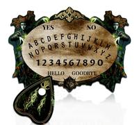 WEBEEDY Wood Spirit Board for Ghost Communication with Planchette, Gothic Forest Witch Pendulum Dowsing Divination Board for Family Party Metaphysical Message Decor Gift, 30x21 cm