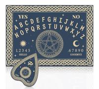 WEBEEDY Wood Spirit Talking Board with Sun Moon Wooden Celtic Knot Pendulum Dowsing Divination Board with Planchette Accessories for Family Party Metaphysical Message Decor Gift, 30x21 cm