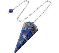Webelkart Crystal Pendulum Necklace for Witchcraft, Reiki, Dowsing, and Divination - Energy Healing Too - (Blue)