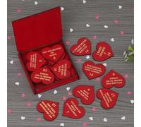 Webelkart Premium 20 Romantic Reasons Why I Love You Message Wooden Box for Valentine's Day - Gift for Couples, Girlfriend