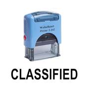 Webelkart Printer S-842 Self-Inking “Classified” Stamp | Confidential Document Stamp | (Black)