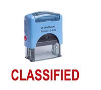 Webelkart Printer S-842 Self-Inking “Classified” Stamp | Confidential Document Stamp | (Red)