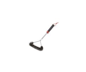Weber 6278 45 cm Three-Sided Grill Brush, Black/Silver