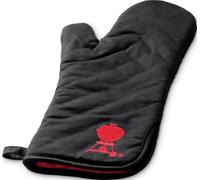 Weber Barbecue Mitt | Black Cotton BBQ Grill Mitt with Foldable Cuff, Hanging Loop, One-Size-Fits-Most, Grill Accessory