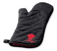 Weber Barbecue Mitt | Black Cotton BBQ Grill Mitt with Foldable Cuff, Hanging Loop, One-Size-Fits-Most, Grill Accessory
