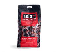 Weber Charcoal Briquettes/BBQ Accessory, Natural Barbecue Fuel for Long-Lasting Heat, 20-Minute Ignition Time, Up to 3 Hours Burning Time, 8 kg
