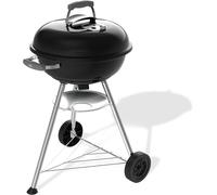 Weber Compact 2026 Kettle Charcoal BBQ Grill 47cm with Wheels & Enamel Lid Black
